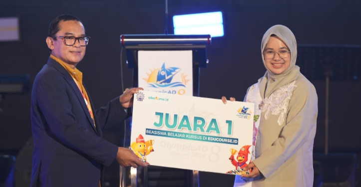 Potensi Siswa Tak Sampai Dikompetisi, CEO Maleo Group Educourse.id Beri Beasiswa Juara OlympicAD VIII Makassar