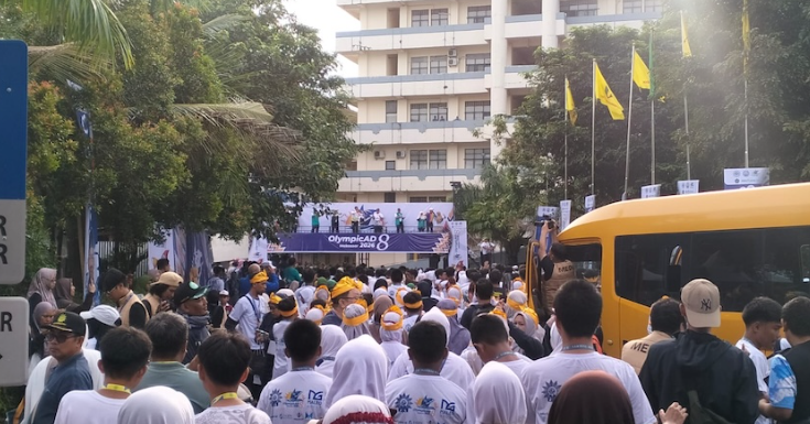 Awali Olympicad, 8.500 Orang Ramaikan Senam Bersama Anak Indonesia Hebat di Unismuh Makassar